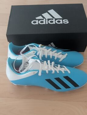 Brand New In Box - Adidas X 19.4 FxG Blue White Soccer Cleats - Men's Size 11